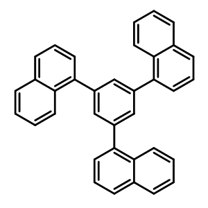 Chemical structure of 1,3,5-Tri(1-naphthyl)benzene , CAS 7059-70-3, AChemBlock X198288