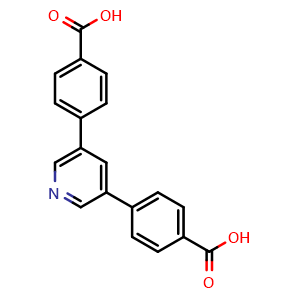 Chemical structure of 4,4'-(Pyridine-3,5-diyl)dibenzoicacid , CAS 171820-04-5, AChemBlock X198307
