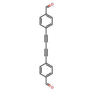 Chemical structure of 4,4'-(Buta-1,3-diyne-1,4-diyl)dibenzaldehyde , CAS 127653-16-1, AChemBlock X198310