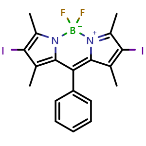 5,5-Difluoro-2,8-diiodo-1,3,7,9-tetramethyl-10-phenyl-5H-dipyrrolo[1,2-c:2',1'-f][1,3,2]diazaborinin-4-ium-5-uide