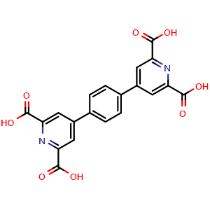 Chemical structure of 4,4'-(1,4-Phenylene)bis(pyridine-2,6-dicarboxylic acid) , CAS 164173-99-3, AChemBlock X198322