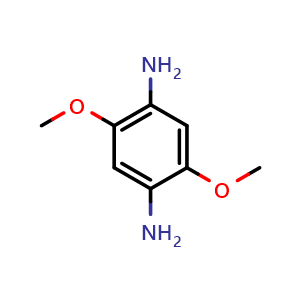 Chemical structure of 2,5-Dimethoxy-p-phenylenediamine , CAS 17626-02-7, AChemBlock X198330