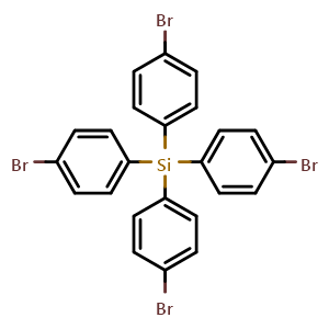 Chemical structure of 1,1',1'',1'''-Silanetetrayltetrakis[4-bromobenzene] , CAS 18733-98-7, AChemBlock X198344