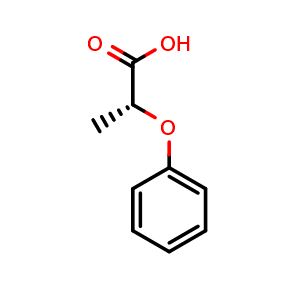 Chemical structure of (R)-2-Phenoxypropanoicacid , CAS 1129-46-0, AChemBlock X198357
