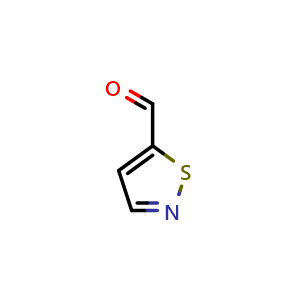 Chemical structure of Isothiazole-5-carbaldehyde , CAS 5242-57-9, AChemBlock X198360