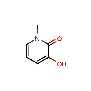 Chemical structure of 3-Hydroxy-1-methylpyridin-2(1H)-one , CAS 19365-01-6, AChemBlock X198383