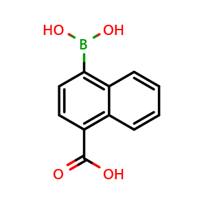 Chemical structure of 4-Borono-1-naphthoic acid , CAS 332398-57-9, AChemBlock X198401