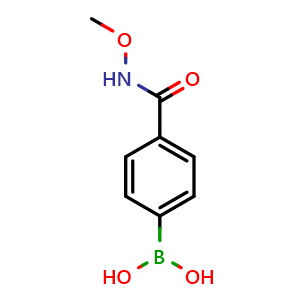 Chemical structure of (4-(Methoxycarbamoyl)phenyl)boronic acid , CAS 850568-17-1, AChemBlock X198419