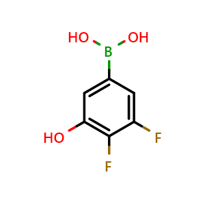 Chemical structure of 3,4-Difluoro-5-hydroxyphenylboronic acid , CAS 1379466-84-8, AChemBlock X198436
