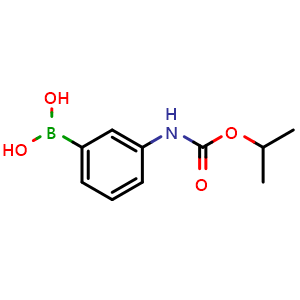 Chemical structure of 3-[(Isopropoxycarbonyl)amino]phenylboronic acid , CAS 1638329-69-7, AChemBlock X198448