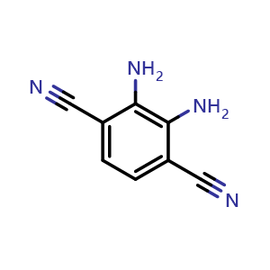 Chemical structure of 2,3-Diaminoterephthalonitrile , CAS 79780-61-3, AChemBlock X198480