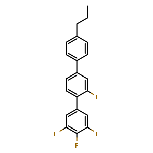 Chemical structure of 2',3,4,5-Tetrafluoro-4''-propyl-1,1':4',1''-terphenyl , CAS 205806-87-7, AChemBlock X198506