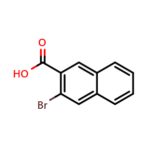 Chemical structure of 3-Bromonaphthalene-2-carboxylic acid , CAS 20717-80-0, AChemBlock X198508