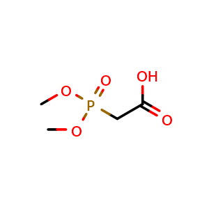 Chemical structure of 2-(Dimethoxyphosphoryl)acetic acid , CAS 34159-46-1, AChemBlock X198542