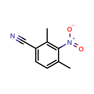 Chemical structure of 2,4-Dimethyl-3-nitrobenzonitrile , CAS 39053-46-8, AChemBlock X198548