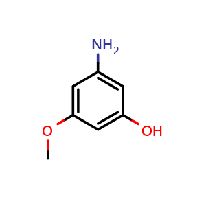 Chemical structure of 3-Amino-5-methoxyphenol , CAS 162155-27-3, AChemBlock X198563