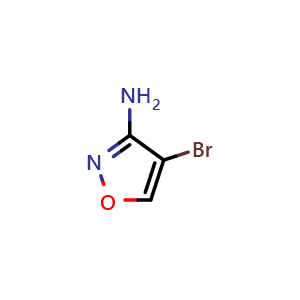 Chemical structure of 4-Bromoisoxazol-3-amine , CAS 1519318-68-3, AChemBlock X198580