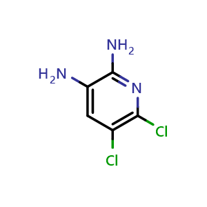 Chemical structure of 5,6-Dichloropyridine-2,3-diamine , CAS 97941-89-4, AChemBlock X198589