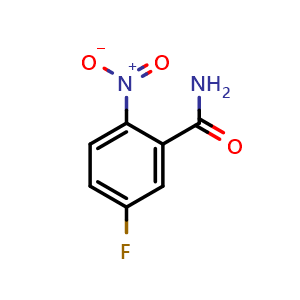 Chemical structure of 5-Fluoro-2-nitrobenzamide , CAS 77206-97-4, AChemBlock X198598