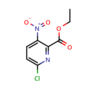 Chemical structure of Ethyl 6-chloro-3-nitropicolinate , CAS 1805648-67-2, AChemBlock X198624