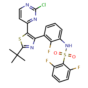 N-(3-(2-(tert-Butyl)-5-(2-chloropyrimidin-4-yl)thiazol-4-yl)-2-fluorophenyl)-2,6-difluorobenzenesulfonamide