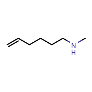 Chemical structure of N-Methylhex-5-en-1-amine , CAS 55863-02-0, AChemBlock X198638