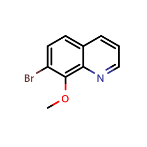 Chemical structure of 7-Bromo-8-methoxyquinoline , CAS 36748-99-9, AChemBlock X198659