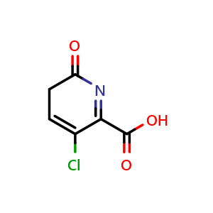 Chemical structure of 3-Chloro-6-oxo-5,6-dihydropyridine-2-carboxylic acid , CAS 1263280-37-0, AChemBlock X198663