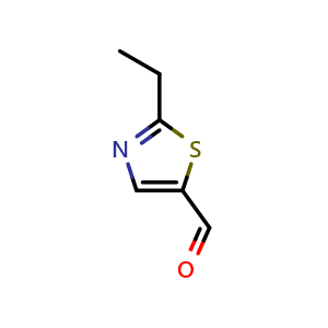 Chemical structure of 2-Ethylthiazole-5-carbaldehyde , CAS 933683-87-5, AChemBlock X198666