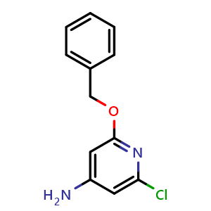 Chemical structure of 2-(Benzyloxy)-6-chloropyridin-4-amine , CAS 1346809-41-3, AChemBlock X198686