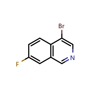 Chemical structure of 4-Bromo-7-fluoroisoquinoline , CAS 1416500-77-0, AChemBlock X198690