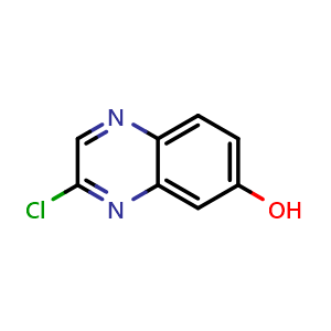 Chemical structure of 3-Chloroquinoxalin-6-ol , CAS 1888903-19-2, AChemBlock X198694
