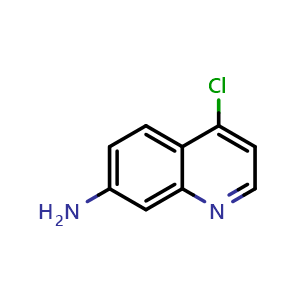Chemical structure of 4-Chloroquinolin-7-amine , CAS 451447-23-7, AChemBlock X198703