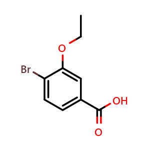 Chemical structure of 4-Bromo-3-ethoxybenzoic acid , CAS 933671-86-4, AChemBlock X198717