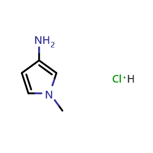 Chemical structure of 1-Methyl-1H-pyrrol-3-amine hydrochloride , CAS 1194757-83-9, AChemBlock X198729