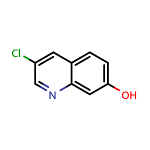 Chemical structure of 3-Chloroquinolin-7-ol , CAS 1261598-11-1, AChemBlock X198737