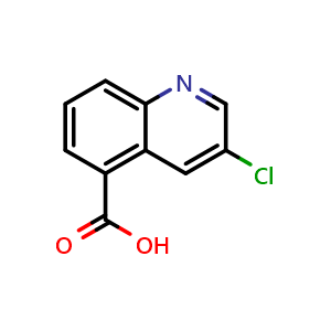 Chemical structure of 3-Chloroquinoline-5-carboxylic acid , CAS 1823254-06-3, AChemBlock X198752