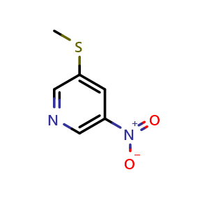 Chemical structure of 3-(Methylthio)-5-nitropyridine , CAS 1881296-22-5, AChemBlock X198756