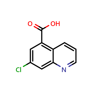 Chemical structure of 7-Chloroquinoline-5-carboxylic acid , CAS 1936252-00-4, AChemBlock X198757