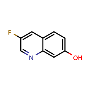Chemical structure of 3-Fluoroquinolin-7-ol , CAS 288384-55-4, AChemBlock X198768