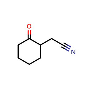 Chemical structure of 2-(2-Oxocyclohexyl)acetonitrile , CAS 42185-27-3, AChemBlock X198776