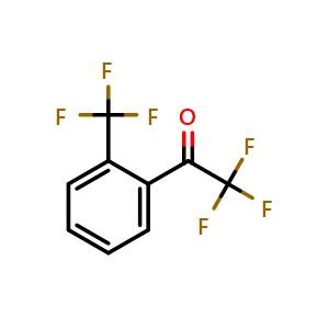 Chemical structure of 2,2,2-Trifluoro-2'-(trifluoromethyl)acetophenone , CAS 42452-42-6, AChemBlock X198777