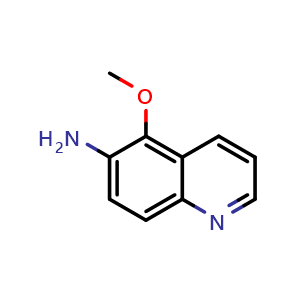 Chemical structure of 5-Methoxyquinolin-6-amine , CAS 54620-48-3, AChemBlock X198780