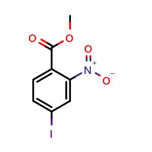 Chemical structure of Methyl 4-iodo-2-nitrobenzoate , CAS 791098-21-0, AChemBlock X198795