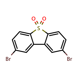 Chemical structure of 2,8-Dibromodibenzothiophene 5,5-Dioxide , CAS 40307-15-1, AChemBlock X198839