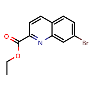 Chemical structure of Ethyl 7-bromoquinoline-2-carboxylate , CAS 1196153-95-3, AChemBlock X198847