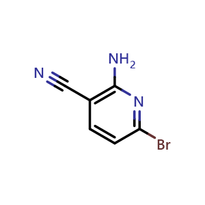 Chemical structure of 2-Amino-6-bromonicotinonitrile , CAS 1805556-84-6, AChemBlock X198858