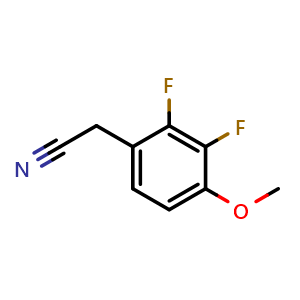 Chemical structure of 2-(2,3-Difluoro-4-methoxyphenyl)acetonitrile , CAS 886503-74-8, AChemBlock X198876