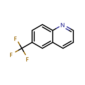 Chemical structure of 6-(Trifluoromethyl)quinoline , CAS 325-13-3, AChemBlock X198894