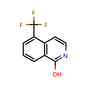 Chemical structure of 5-(Trifluoromethyl)isoquinolin-1-ol , CAS 630423-22-2, AChemBlock X198935